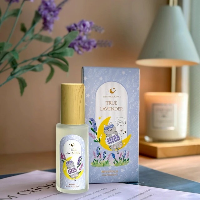 【MISSPOCA】★法國真正薰衣草🪻 抱貓睡香香 益生菌舒眠香氛 66ml 防蟎抗菌 精油枕頭噴霧 睡眠擴香｜寵物(貓)友善